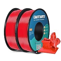 Vista 4 de GIANTARM - Filamento para impresora 3D, 2 piezas de filamento pla rojo, carrete de 1 kg (2.2 lbs), precisión dimensional de 1.75 mm +/- 0.03 mm