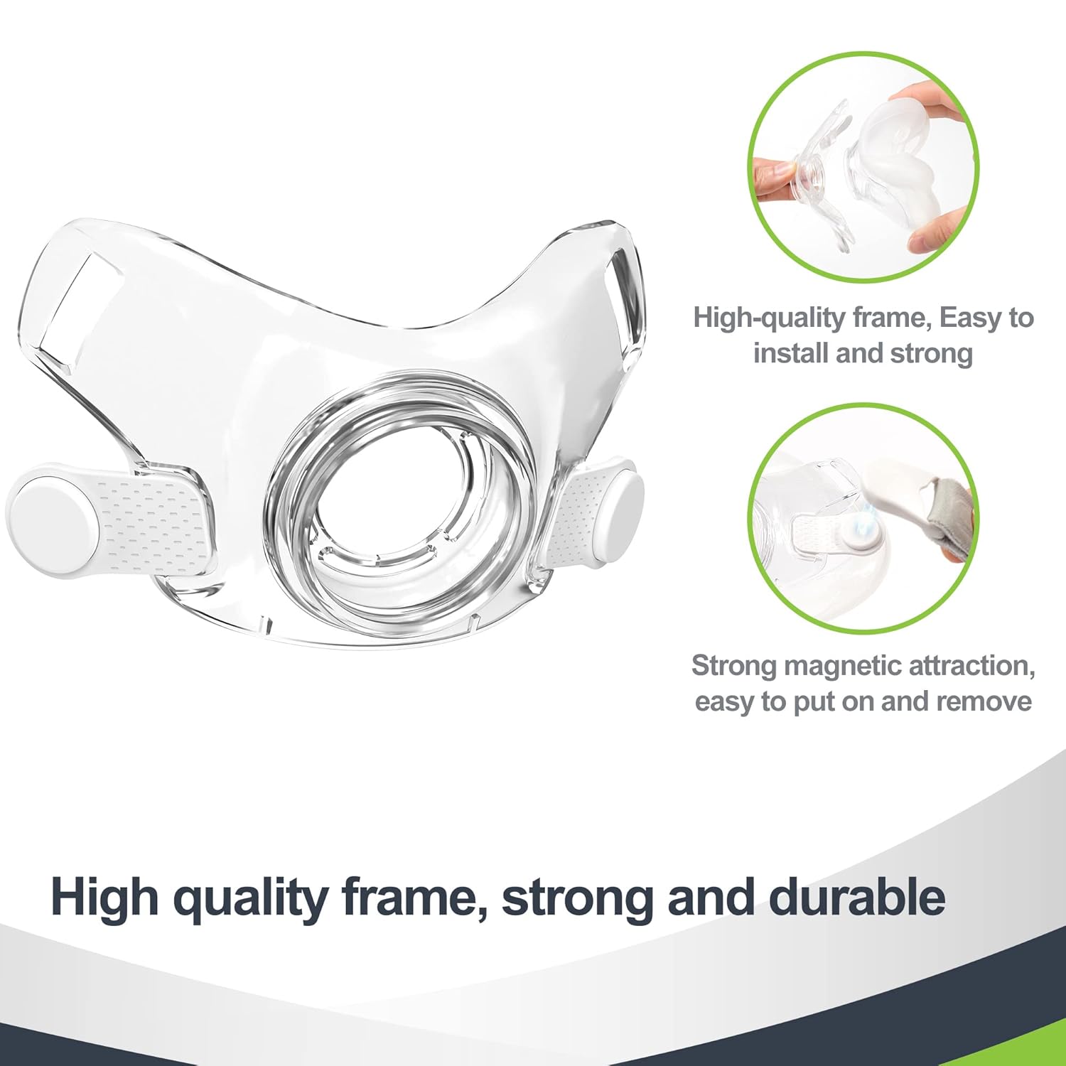 Replacement Set for Airfit F30, with Headgear, Frame and Quick-Disconnect Clips - Extra-Soft & Adjustable for Snug Fit, Quick-Release for Better Using Experience, Supplied by MEDICOLOR