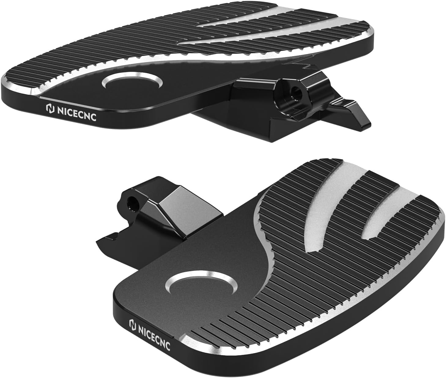 NICECNC Enlarged Rider Footboards Compatible with Can-Am Ryker 600 Ace 2022-2024, Ryker 900 Rally Edition 2019-2021,Black, See Fitment