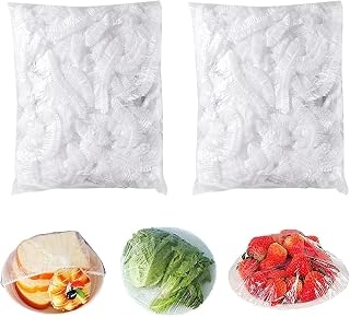100Pcs disposable food grade PE fresh-keeping bags for kitchen, refrigerator, leftover food, elastic mouth covers for bowls, and thick and dustproof plastic wrap for Household Supplies