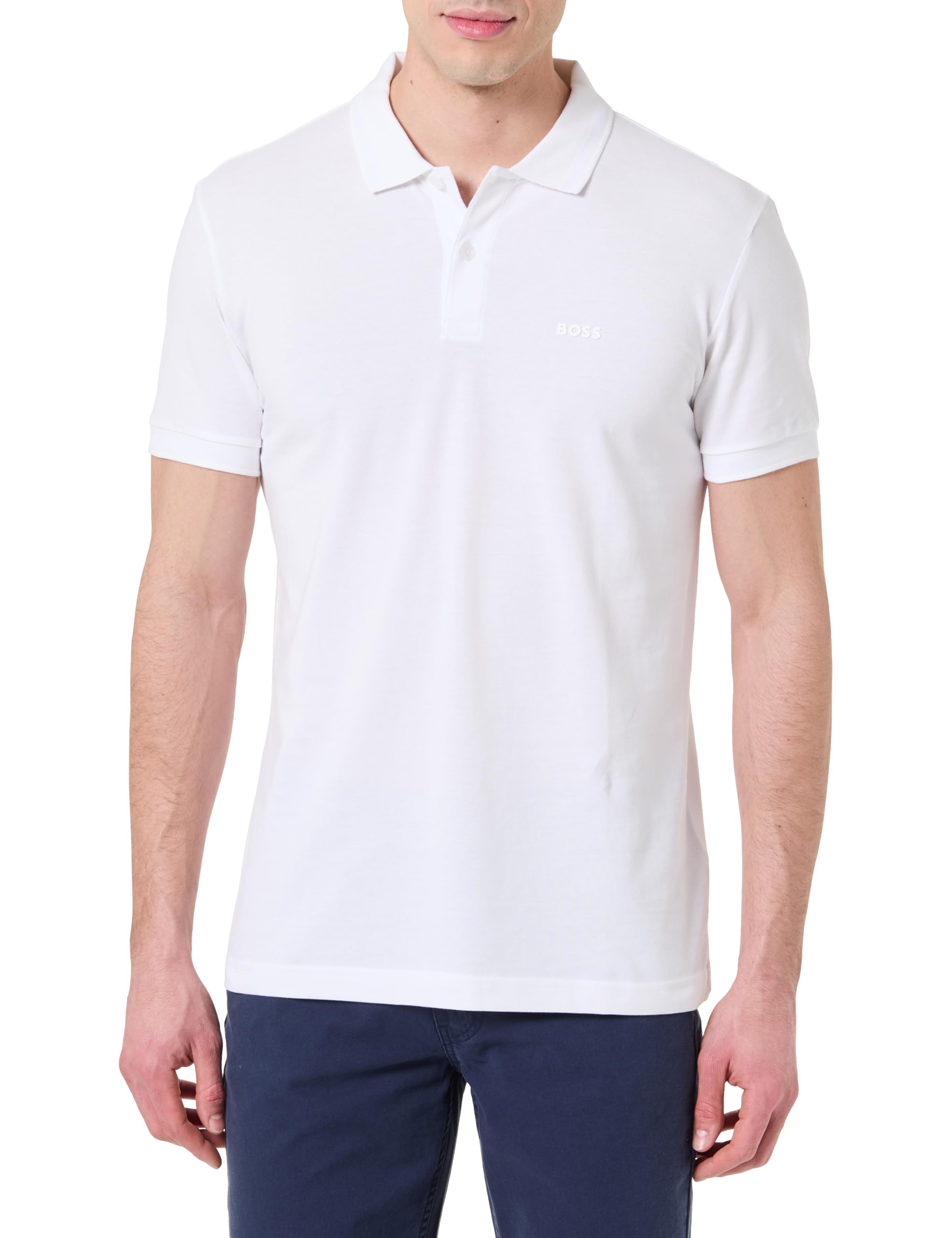 Hugo Men's White Pio Polo - Polo Shirts - L - Tops