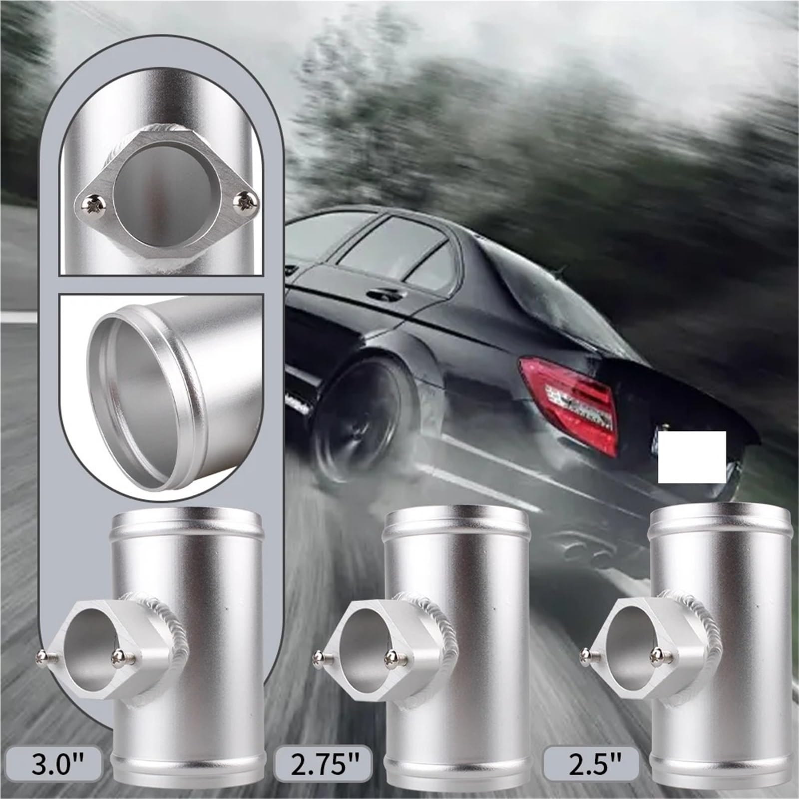 Czujnik przepływu powietrza 2,5"/2,75"/3" Uchwyt czujnika przepływu powietrza Pasuje do Cadillaca Pasuje do Volkswagena Adapter miernika przepływu powietrza RS-MAF009(70mm)