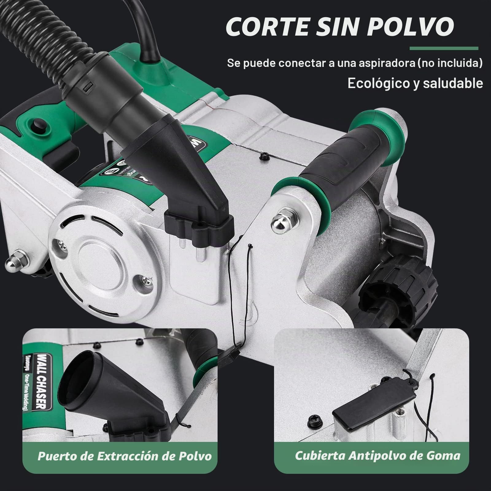 Huanyu eléctrica pared Chaser 1 vez de moldeo de pared ranura de corte de la máquina de infrarrojos 4800W pared Chaser cortador de hormigón de aleación de magnesio para ladrillo de cemento