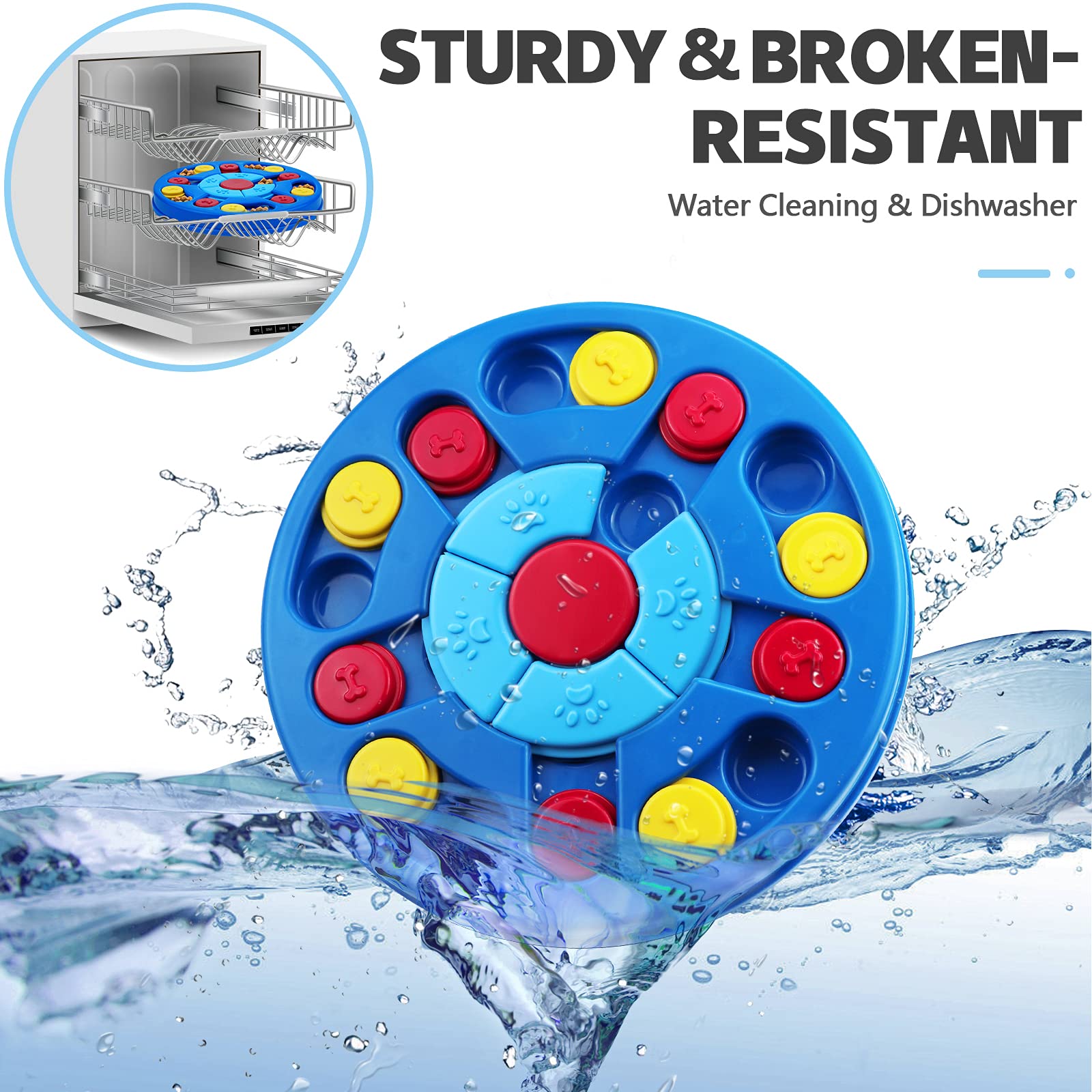 Dog Puzzle Toys Interactive Puzzle Game Dog Toy for Smart Dogs IQ Stimulation Treat Puzzle Toy for Dogs Treat Training,Puzzle Slow Feeder to Aid Pets Digestion (Advanced Level 2-3) - image 4