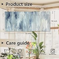 Vista 92 de Cenefas de cocina modernas con patrón de cobre marrón dorado para ventanas, cenefas opacas abstractas de marcas de arañazos y cortinas opacas