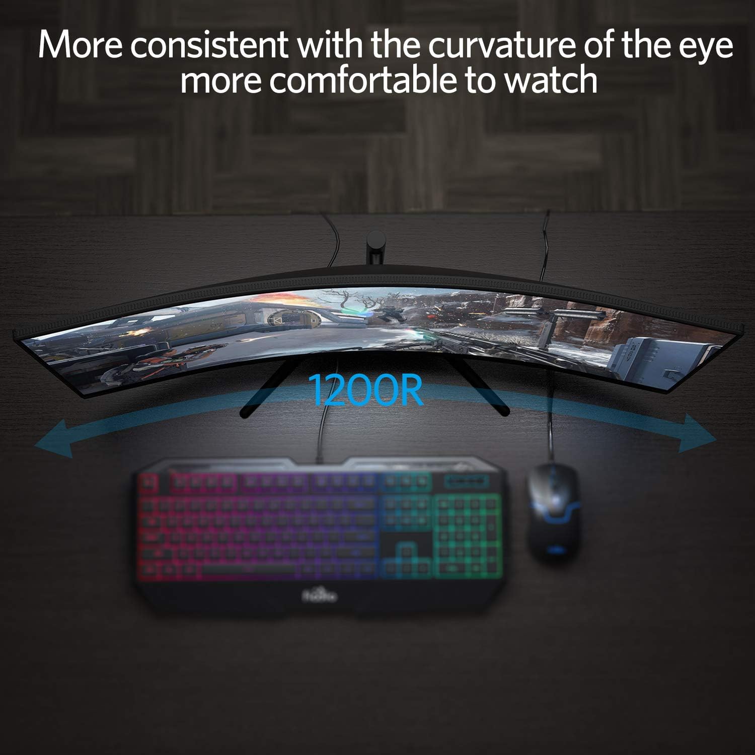 Crаzу Dеаlѕ 29 Curved 100Hz LED Gaming Monitor Full HD 1080P Ultra Wide HDMI DP Ports with Speakers, VESA Wall Mount Ready(DP Cable Included)