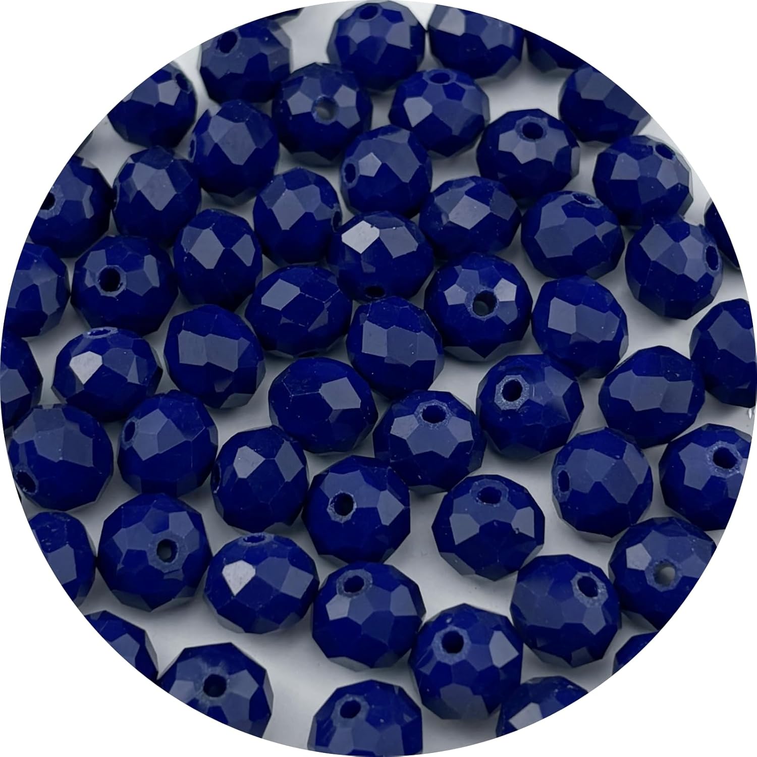 500pcs 3mm Crystal Glass Beads Faceted Rondelle Glass Spacer Beads for Bracelets Necklace Pendants Earrings Key Chains Jewelry Making(Dark Blue Porcelain)