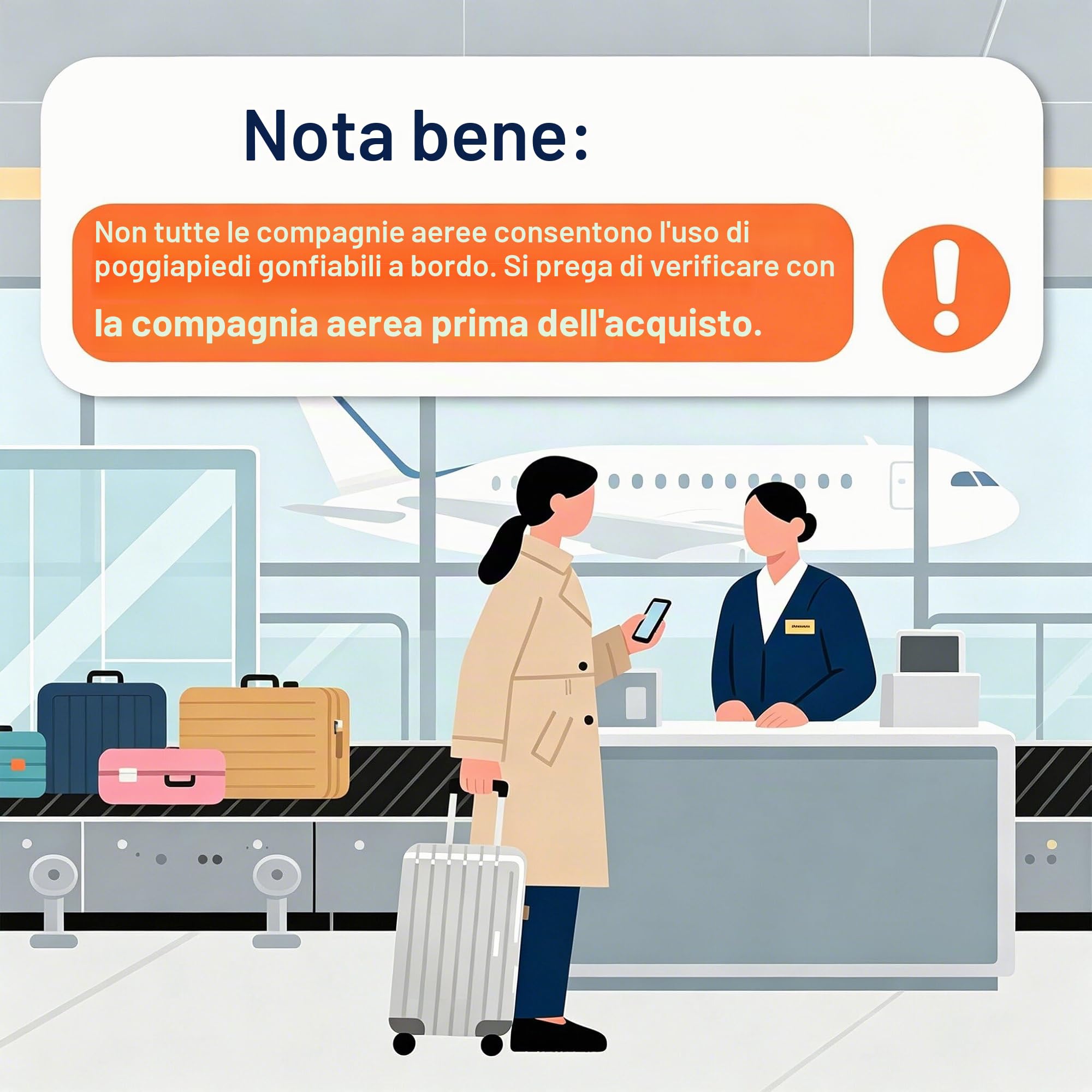 Maliton Poggiapiedi per Aereo, Poggiapiedi Gonfiabile, Facile da Gonfiare, con Borsa Pratica – Per Aereo, Auto, Ufficio, Ideale Per i Voli a Lungo Raggio (Grigio Scuro, 1 Pezzo)