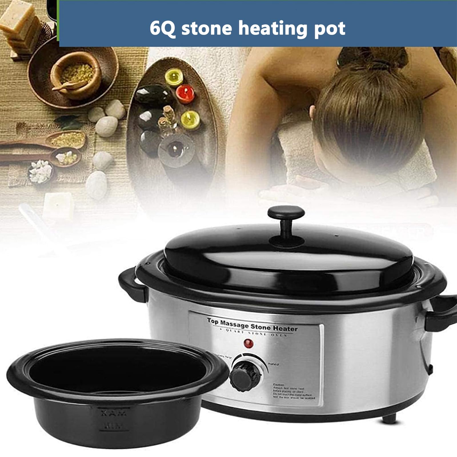 Amazon.co.jp : 6Q ホットストーンウォーマー、27 種類の天然玄武岩石