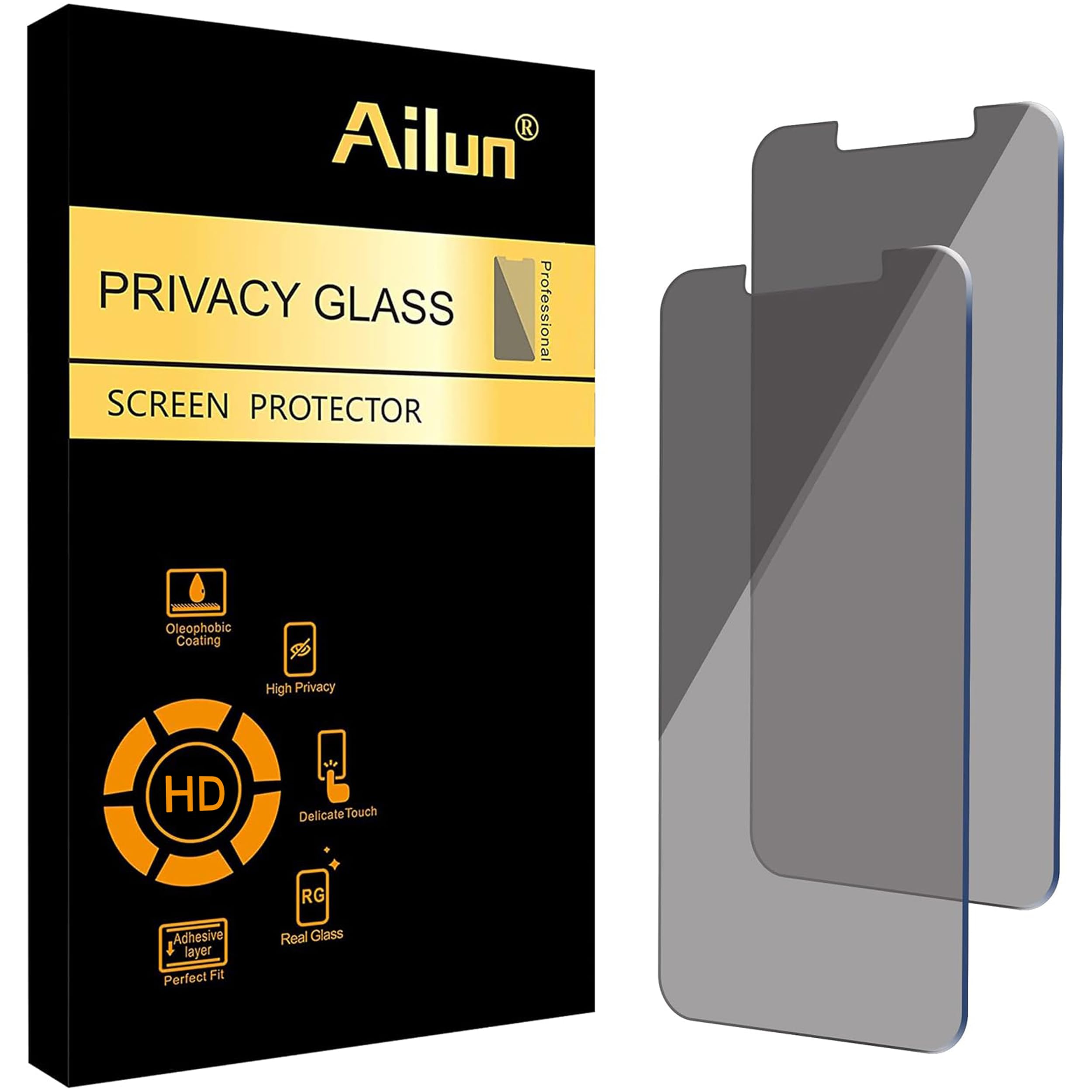 Photo 1 of Ailun Privacy Screen Protector for iPhone 17e/16e/14/13/13 Pro (2 Pack)
