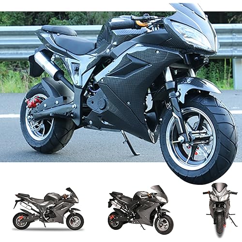 50CC Kids Motorcycle, 4-Stroke Mini Bike, Gas Power Dirtbike, Kid Dirt Bike Up to 50 KM/H, Pitbike Max Load 400LBS, Gifts for Teen Boys (Black)