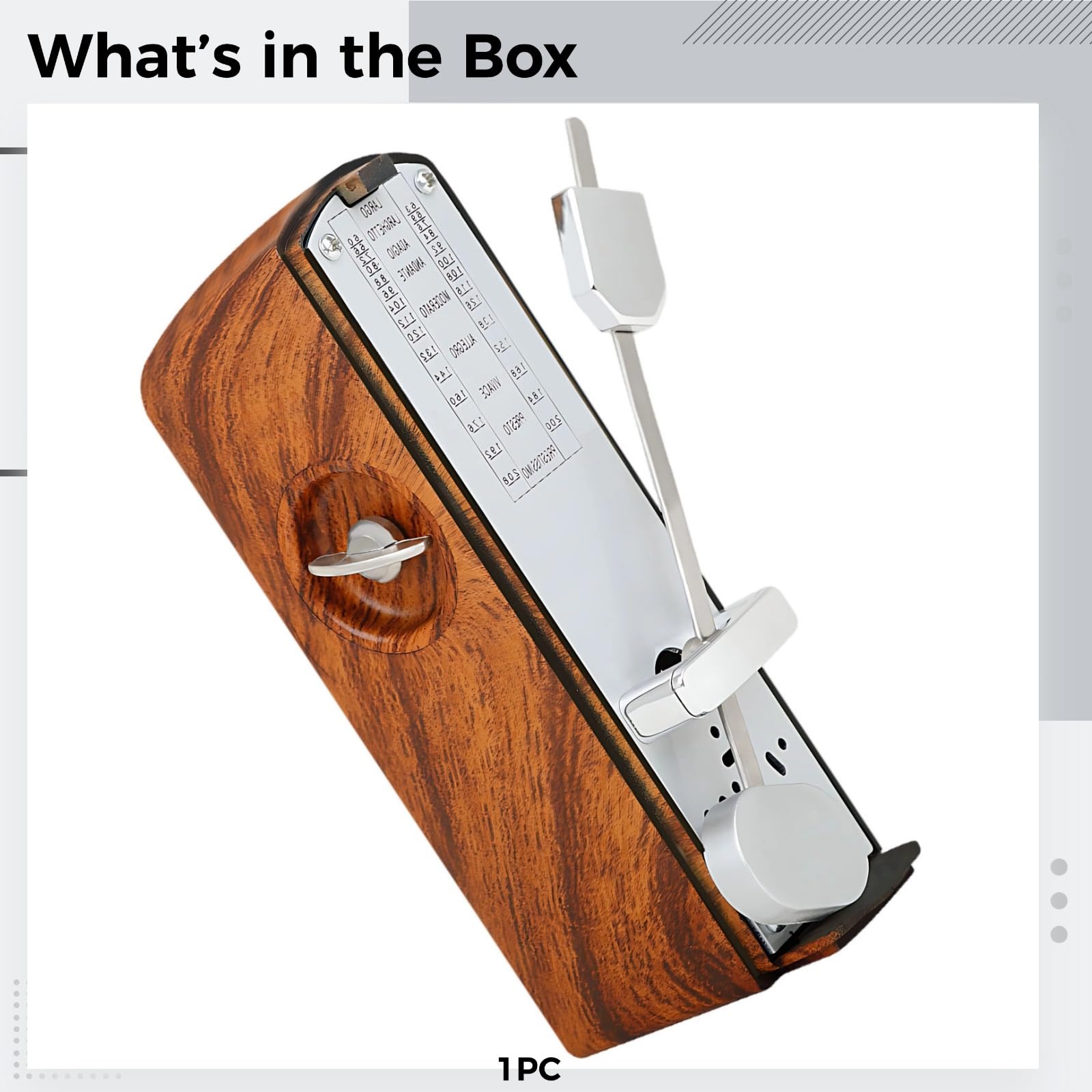 Mechaniczny metronom do instrumentów muzycznych, mini trener rytmu słojów drewna z precyzyjnym przewodnikiem tempa na fortepian, skrzypce, do ćwiczeń gitary, ręcznego nawiewu, konstrukcji drewnianych