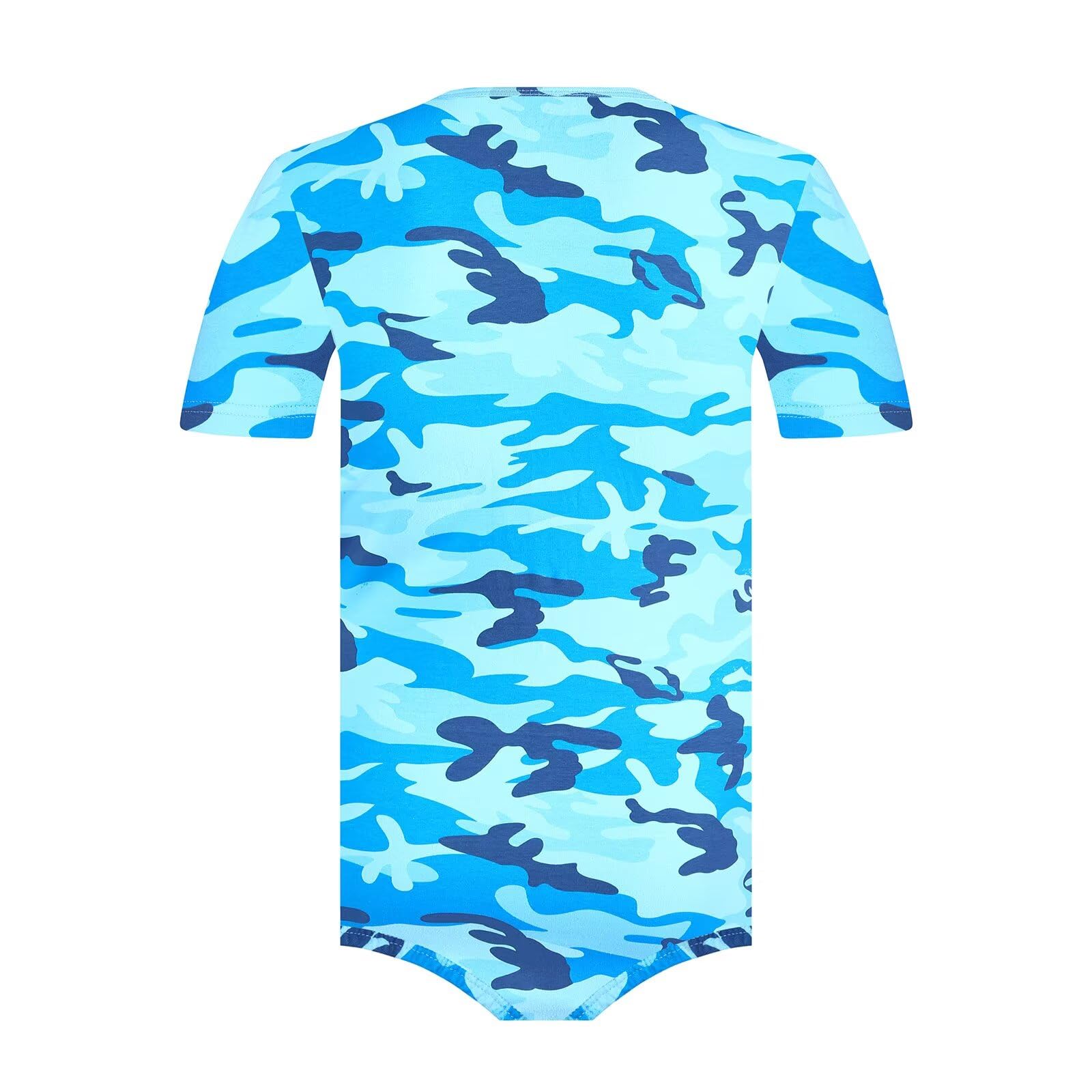 Landofgenie Body dla Mężczyzn – Camo Kombinezon Piżama z Guzikami w Kroku