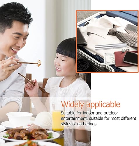 Miniatura 5 de DOITOOL 1 juego de utensilios de viaje, utensilios portátiles con estuche, juego de cubiertos de acero inoxidable, utensilios de bolsillo para