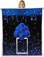 Vista 20 de Manfei Manta de flores rosas con purpurina de pétalos de rosas para sofá, manta de cama para el día de San Valentín para mujeres, hombres, adultos