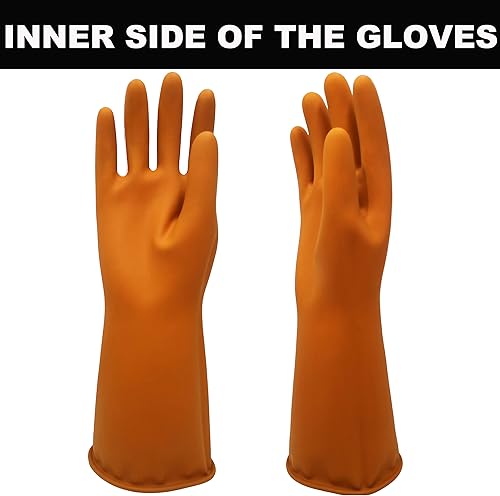 Miniatura 6 de Guantes de látex resistentes, 14, 18, 22 pulgadas, guantes de goma industriales impermeables para trabajo, color negro, talla XL