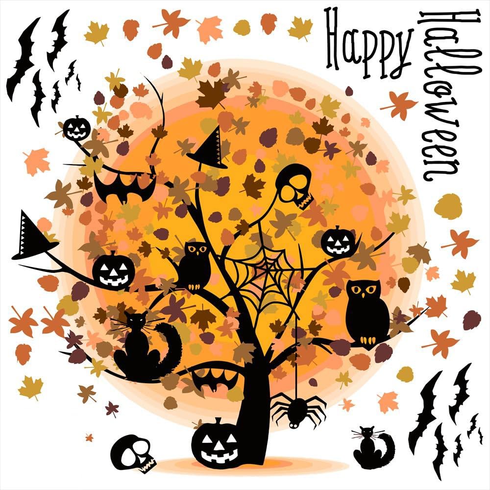 ウォールステッカー ハロウィン Halloween ハロウィーン おばけ ランタン モノクロ パーティ 文字 かわいい おしゃれ 90 90cm シール式 壁紙 はがせる 剥がせる カッティングシート Wall Sticker 雑貨 ガラス 窓 Diy プチリフォーム パーティー イベント 賃貸 Wsl