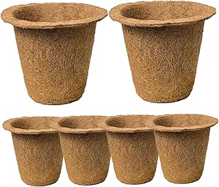Kichvoe 6pcs Biodegradable Coconut Coir Planter Nursery Pots for Seedlin...