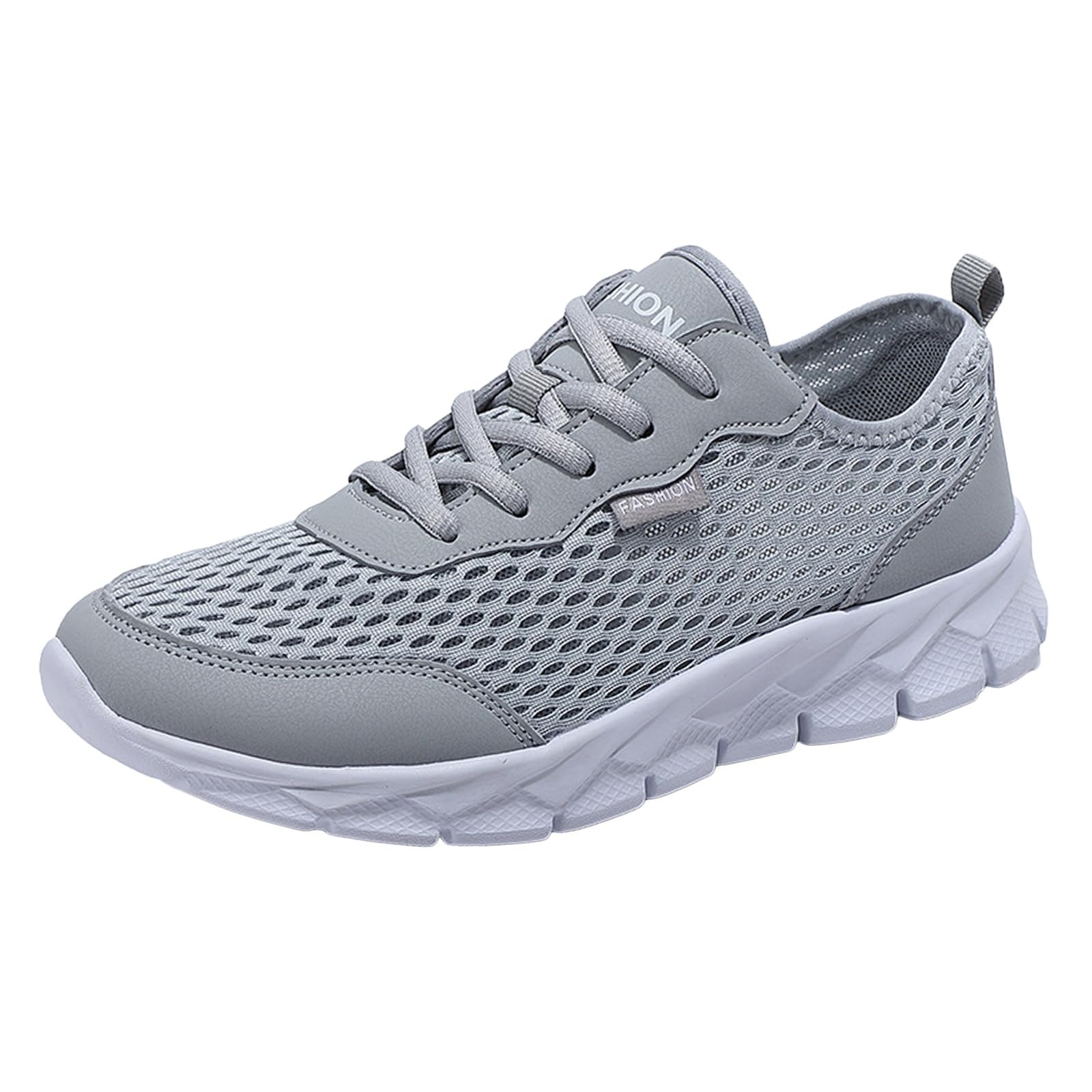 Mens Walking Shoes Knitted Mesh Non Slip Casual Comfortable Fashion Sneakers Lightweight Breathable Lace Up Tennis Running Shoes