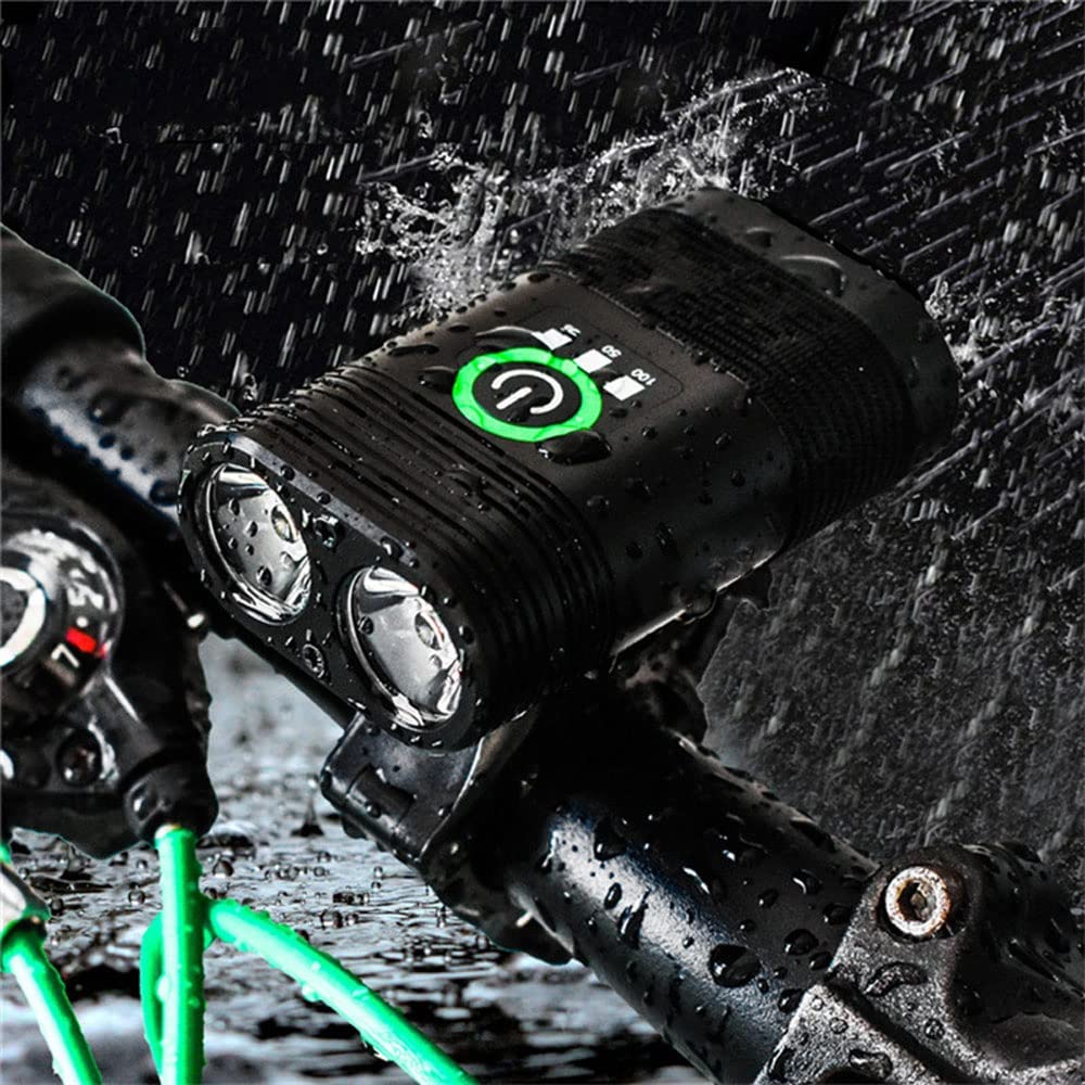 Oświetlenie rowerowe, ładowany przez USB, reflektor rowerowy, 5 trybów oświetlenia, pasuje do rowerów na szosę i górskie