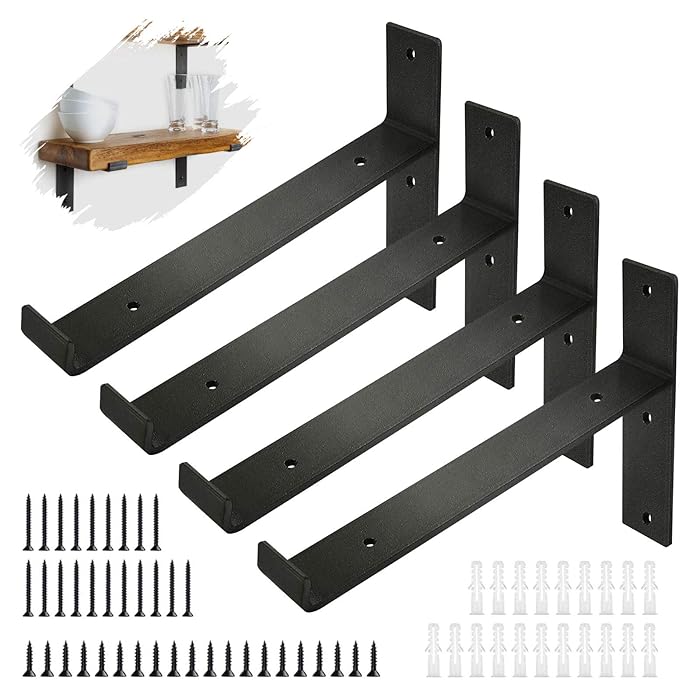 Buy LITLANDSTAR Shelf Bracket, 4 Pcs Heavy Duty Shelf Brackets