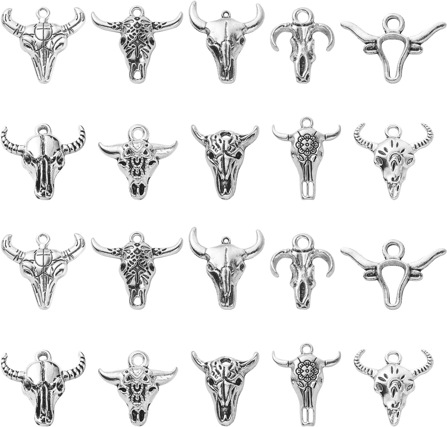 DanLingJewelryAssorted Shapes Tibetan Animal Charms Sea Animal Pet Animal Dangle Charms for Craft Jewellery Making
