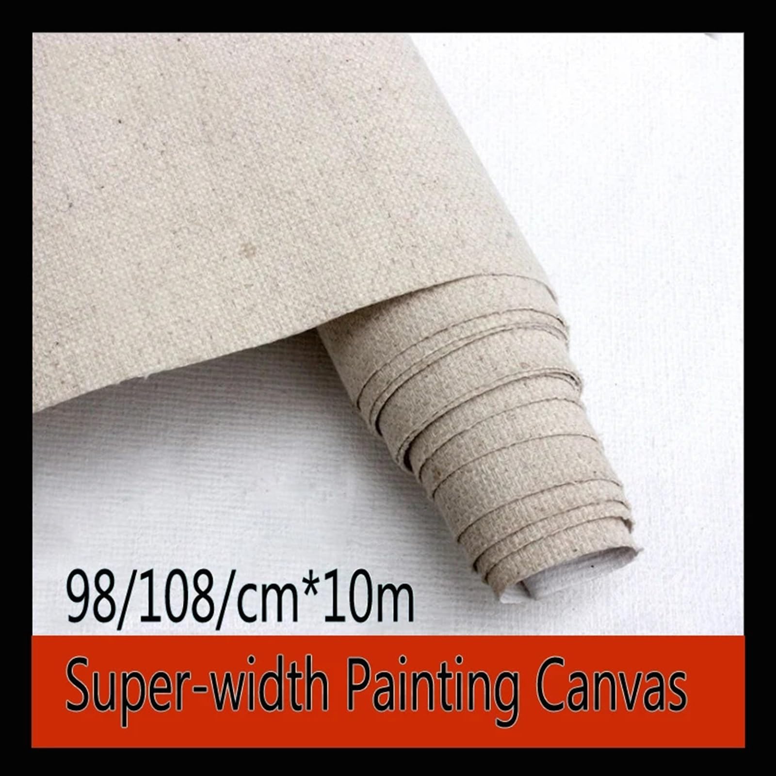 Leinwand Zum Bemalen 10 m extrabreite Malleinwand aus Leinenmischung, Ölgemälde-Papier, Leinwand und Zeichenbrett Holz(98cm x 10m)