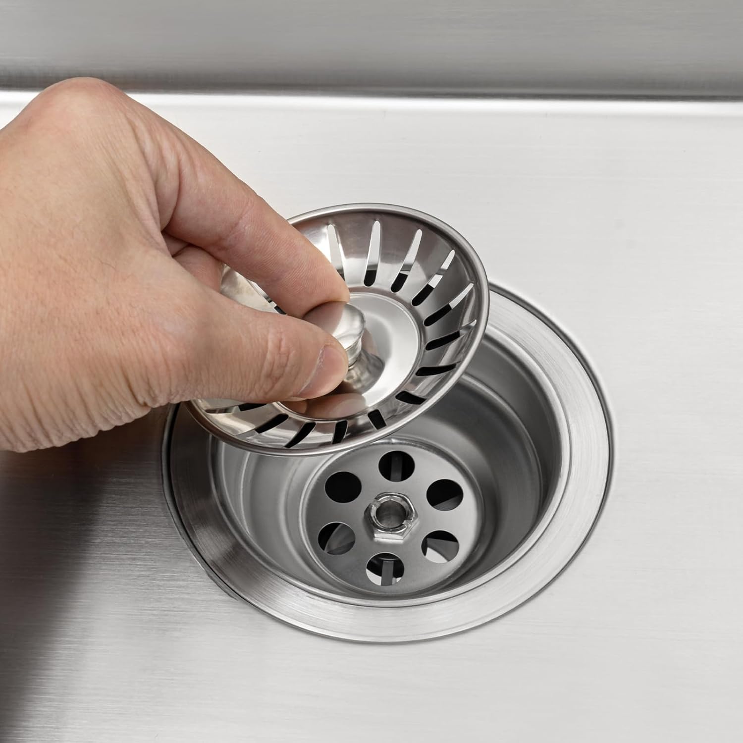 33 Inch Drop In Kitchen Sink, 304 Stainless Steel Single Bowl Top Mount Sink Drop In Workstation Round Corners Above Counter Kitchen Sink Basin With Accessories for homes restaurants bars