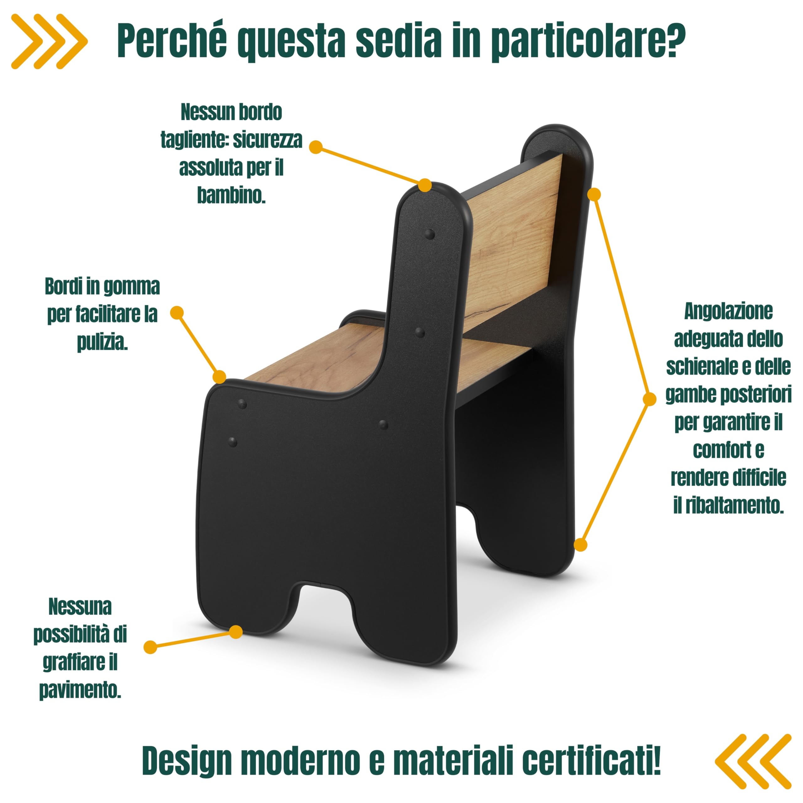 defiPad® Tavolino Bambini con 2 Sedie | Elegante Tavolo Contenitore con Comoda Sedia | Tavolino e Sedie per Bambini | Mobili per Cameretta e Stanza dei Giochi