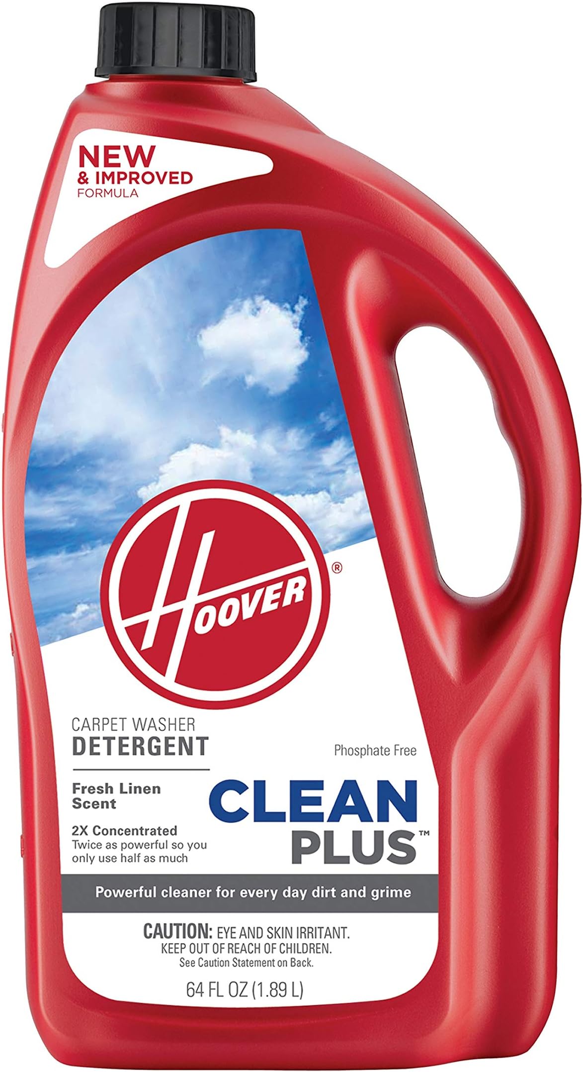 Hoover AH30330NF CleanPlus Concentrated Solution Formula Carpet Cleaner and Deodorizer, 64 Oz, Red