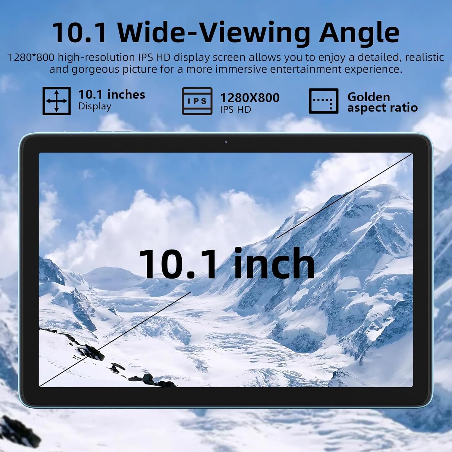 Android 15 Tablet 10 inch,24GB RAM 128 ROM,Tablets with Keyboard Mouse Stylus,1TB Expandable,Octa-Core 6000mAh 1280x800 IPS HD,5G WiFi,T615 CPU,High Performance,Processor,Dual Camera(Blue) - Image 8