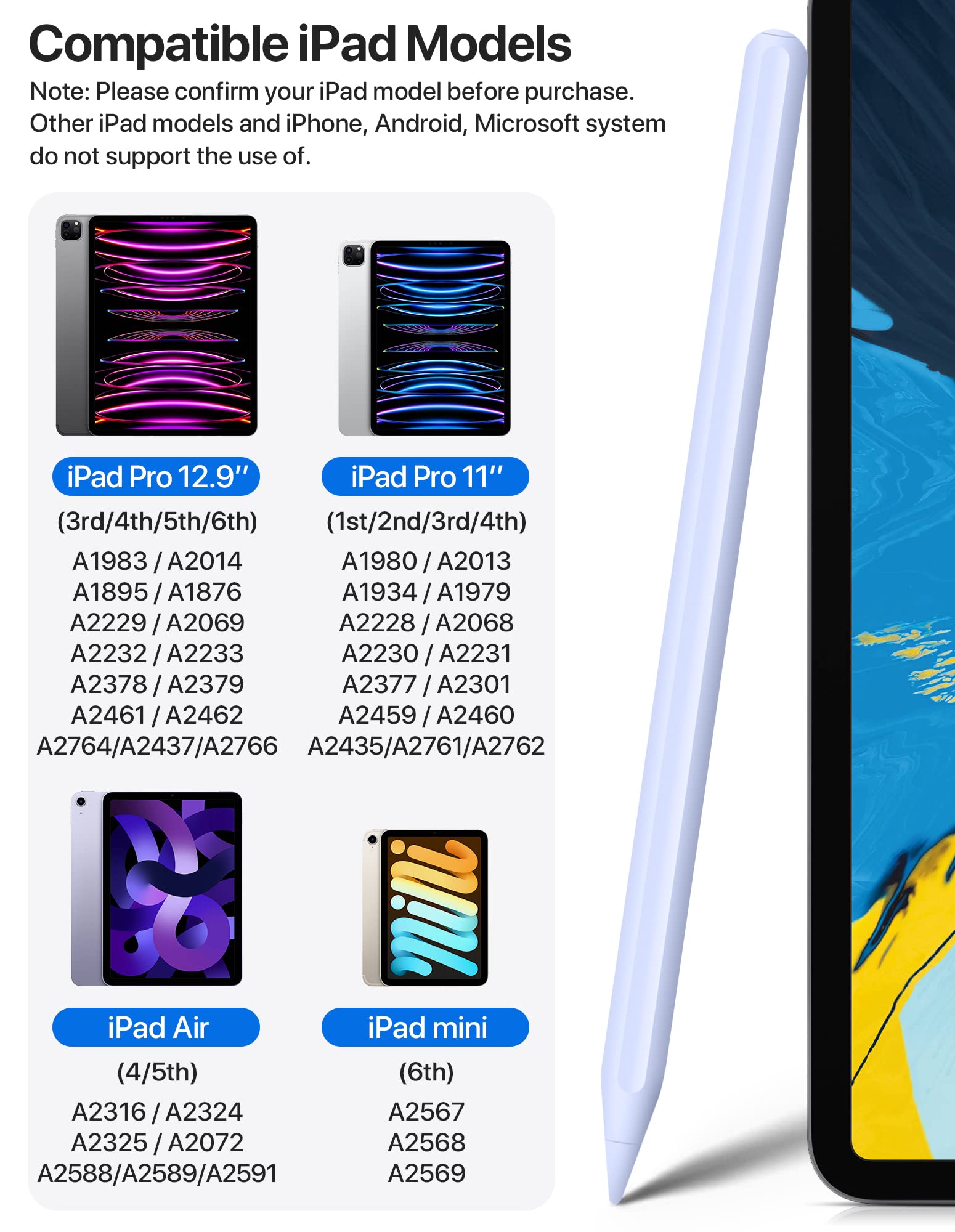 Amazon.com: Stylus Pencil with Magnetic Wireless Charging, 2X Fast