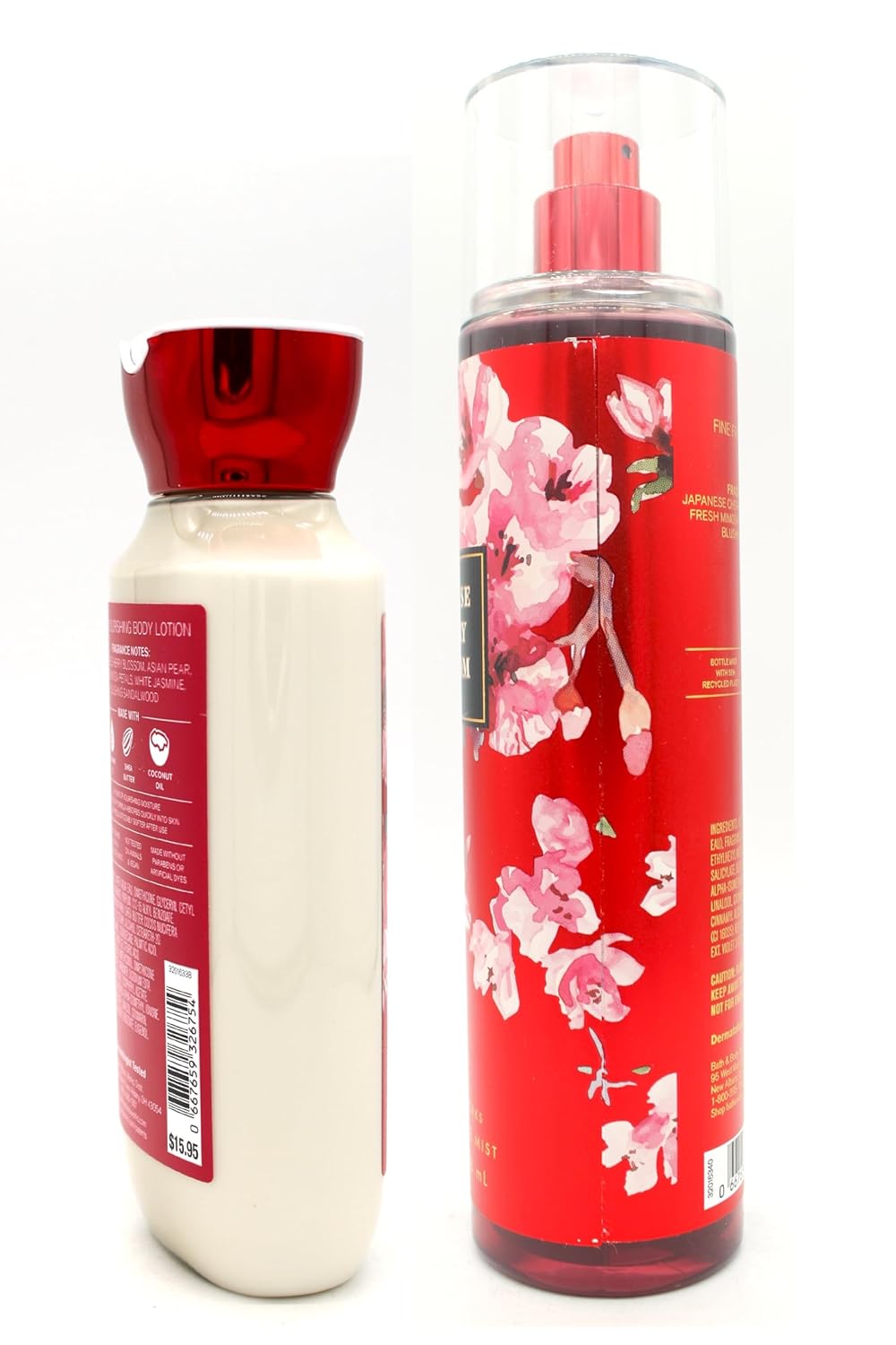 Japanese Cherry Blossom, Bath and Body, Fine Fragrance Mist & Body Lotion Bundle Set