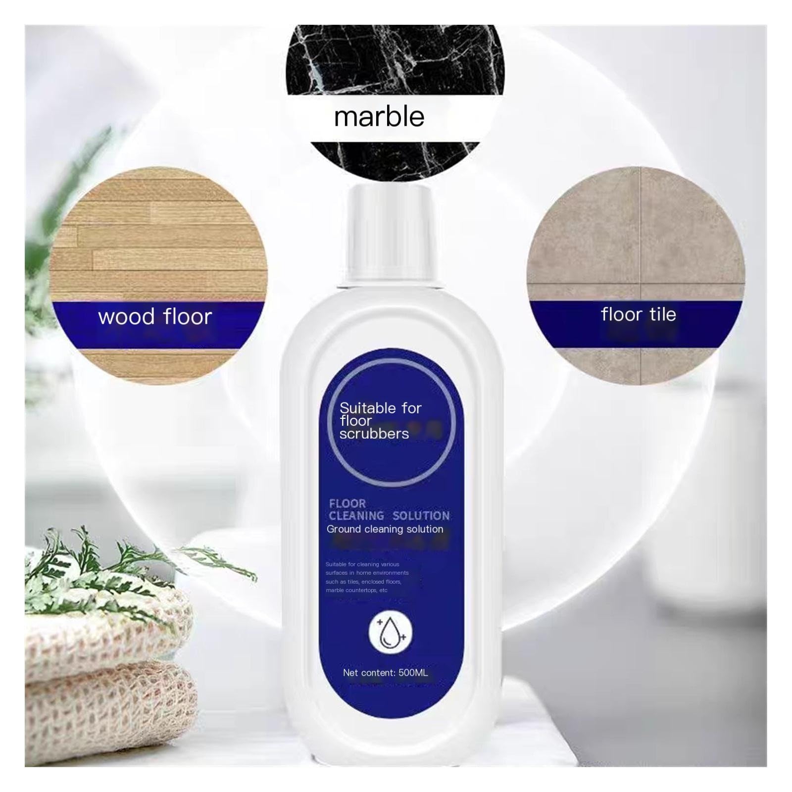 Soluciones de limpieza de pisos。 Compatible para Haier A300. 500 ml (16,90 onzas líquidas), líquido de limpieza de pisos de robot aspirador(4pcs/500ML)