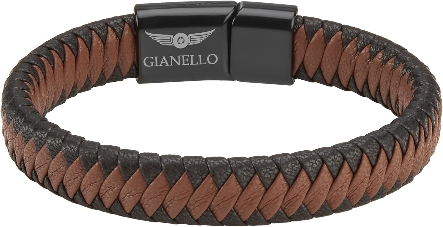 Gianello Handmade Men's Rope Twist Bracelet (Large-8.5 inch)
