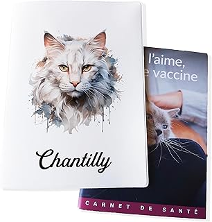 Maine Coon Protège carnet de santé personnalisé pour animaux motif chat Maine Coon, carnet chien, carnet chat, carnet de santé chat C7706