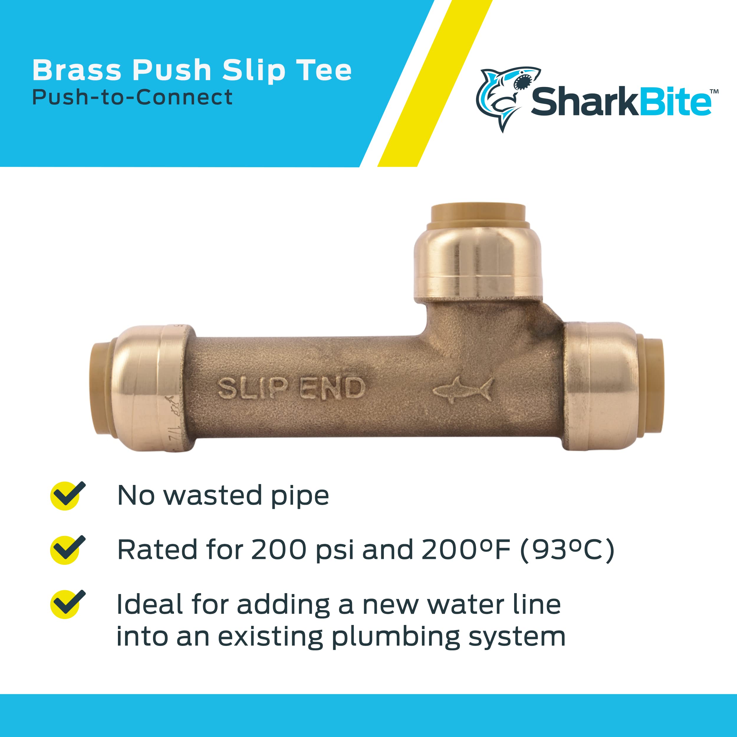 Sharkbite u3362lfa Slip T, 1/2-inch por 1/2-inch por 1/2-inch