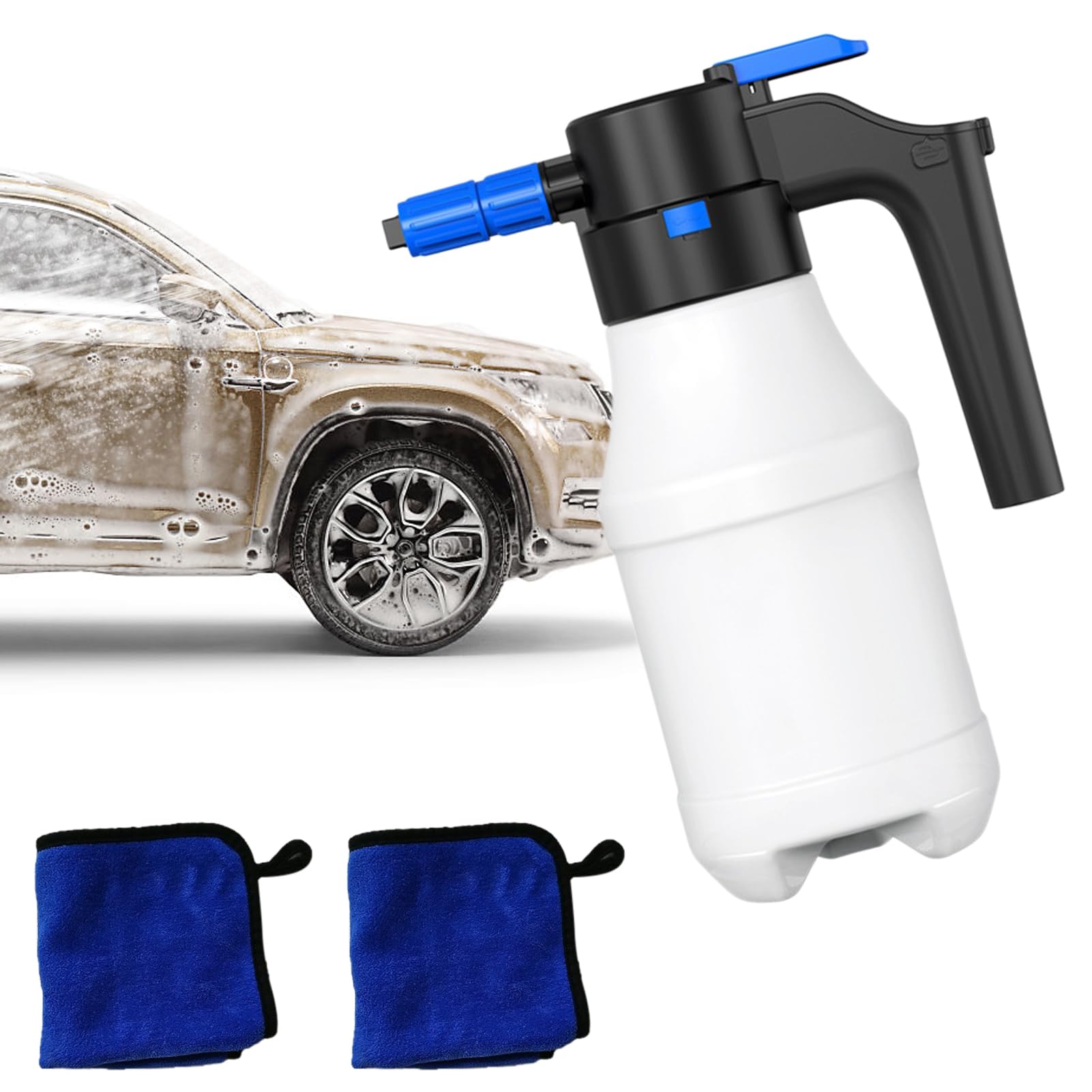 Pulvérisateur Mousse électrique 1,5 L - Rechargeable Type-C - Pour Lavage Auto, Nettoyage Maison, Jardinage