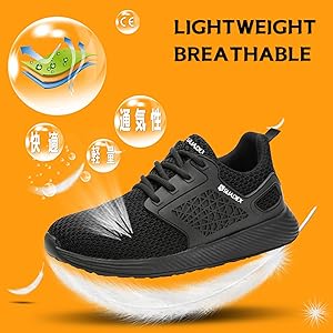 Amazon.co.jp: SUADEX 黒安全靴スニ一カ一 あんぜん靴 軽量 作業