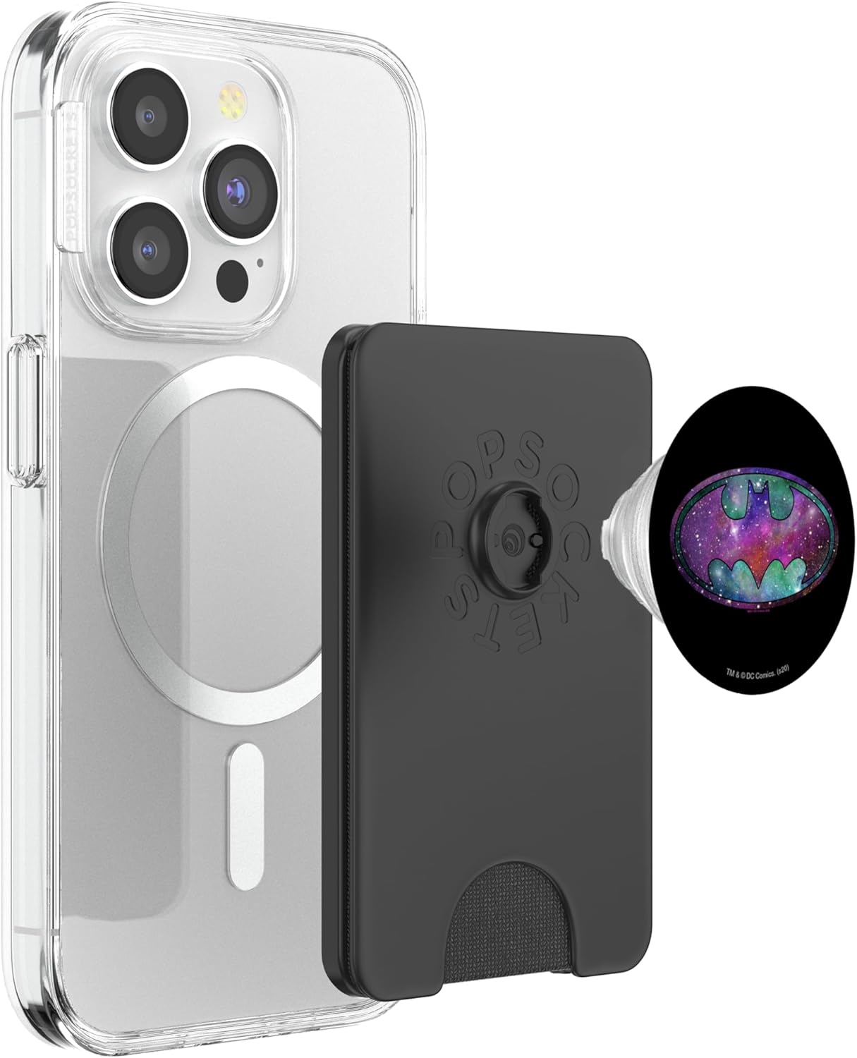Batman Galaxies Signal PopSockets PopWallet for MagSafe