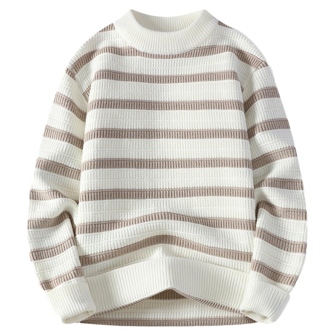 Maglione di Lana A Righe Autunno Inverno da Uomo Maglioni Lavorati A Maglia