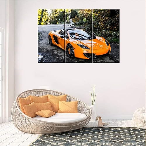 Miniatura 3 de TUMOVO Lienzo decorativo para pared, 3 paneles, póster único decorativo para el hogar, pintura modular, 3 piezas, impresión HD, lienzo de carreras