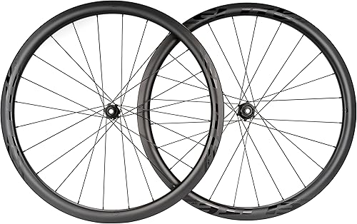 Miniatura 9 de ELITEWHEELS Juego de ruedas de carbono 700c freno de disco UD mate fibra de carbono carretera ruedas de bicicleta 384550603.465 in sin cámara