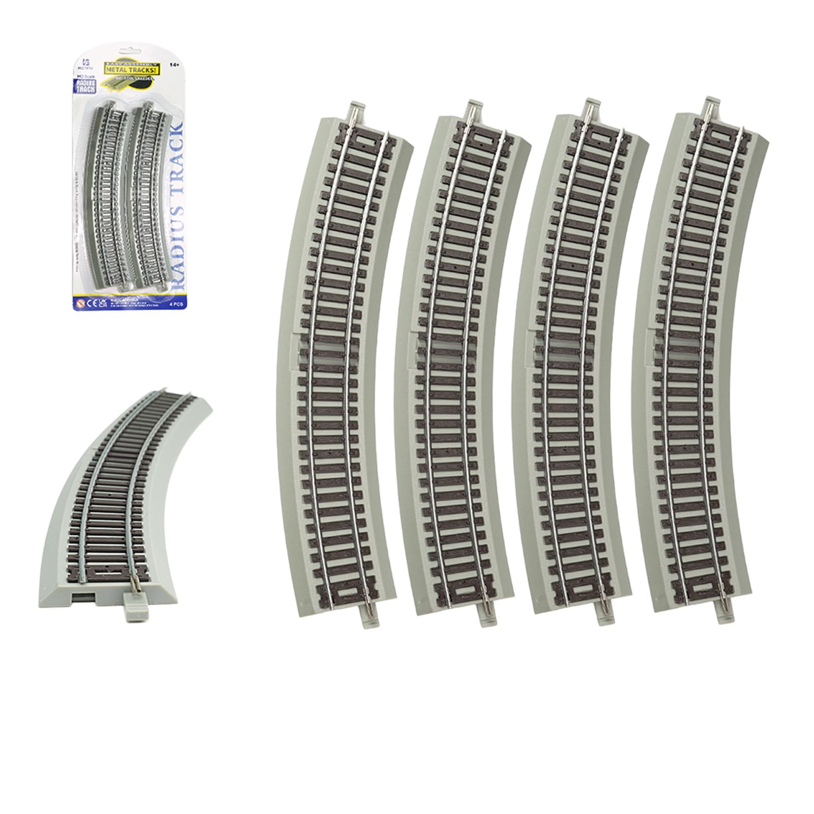 Eisenbahnschienen Modellset HO Maßstab mit gebogener und gerader Option für Miniatur Gleislandschaften zum Bauen von Gleisen