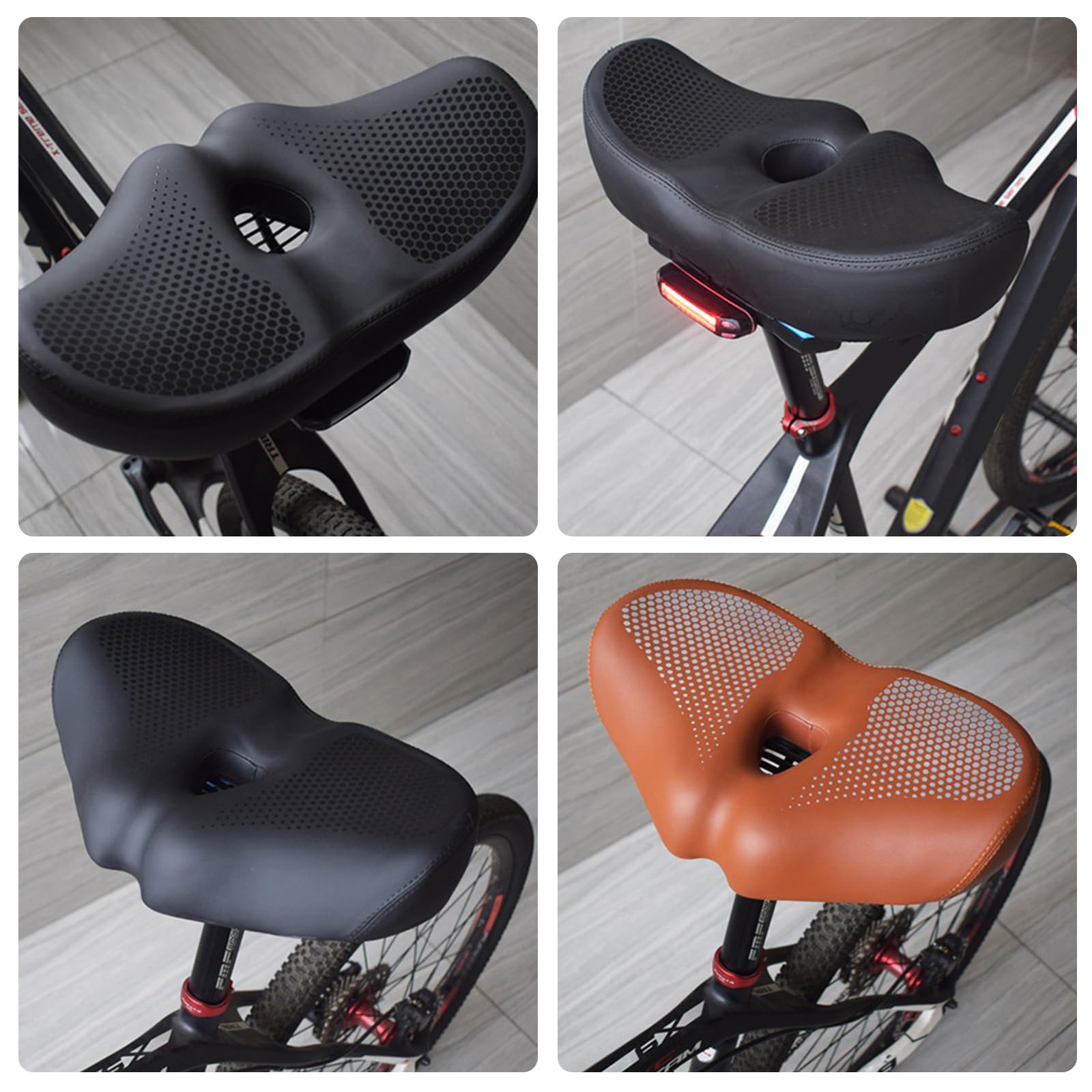 Durabilidad Bicicleta de Montaña Cojín Sillín Versátil Para Hombres Mujeres Ciclismo Entrenamiento Ocio Memory Foams Sentado