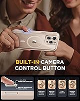Vista 215 de Miracase Funda magnética para iPhone 14 de 6.1 pulgadas, protector de pantalla de vidrio templado integrado + protector de lente, compatible