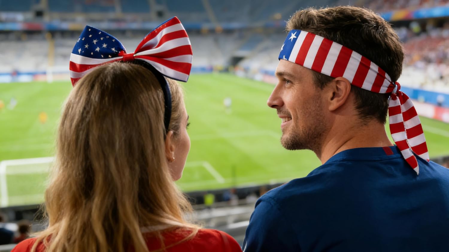 2026 USA Soccer Fan Kit, 10Pcs Patriotic Spirit Set for Game Day - Complete Supporter Accessories with Flag Cape Wig Scarf Sunglasses Bag Hair Band Headband Tattoo for Match Viewing Party