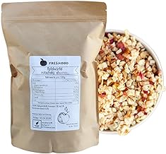 freshooo Dried Apple Cubes, 1.0 kg (2 x 500 g), Red-skinned 4-6 mm, from European Harvest, Ecologically Sustainably Packaged