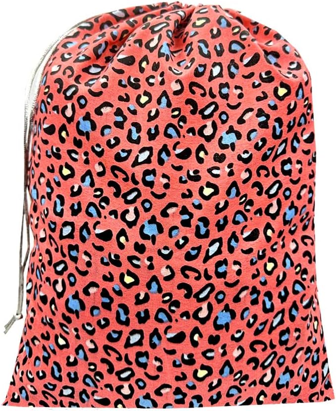4 Pack Travel Shoe Bags All Purpose Carrying Bags for Use by Campers Storage Bags for Men Women (Leopard, 15.1"(L) x12.2"(W))