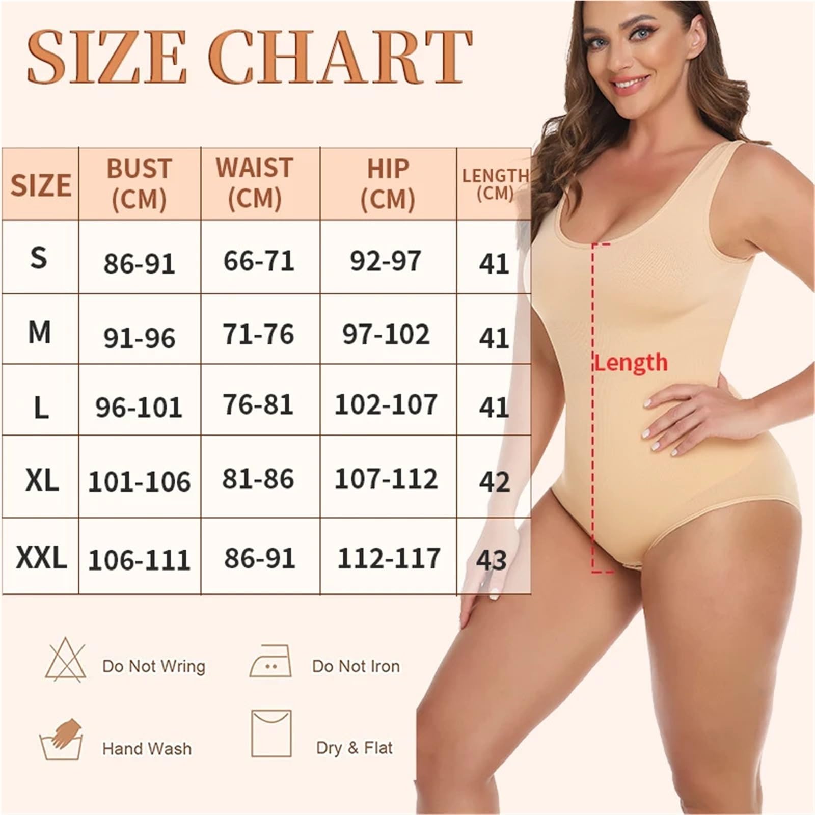 Body da Donna Shapewear Cintura Larga Slip Traspirante Intimo Dimagrante Lingerie Soft Butt Lifter Shaper per Modellare Il Corpo(Ivory,L)